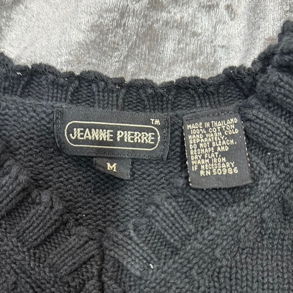 JEANNE PIERRE Women's Classic Black Sweater - Picture 2 of 3
